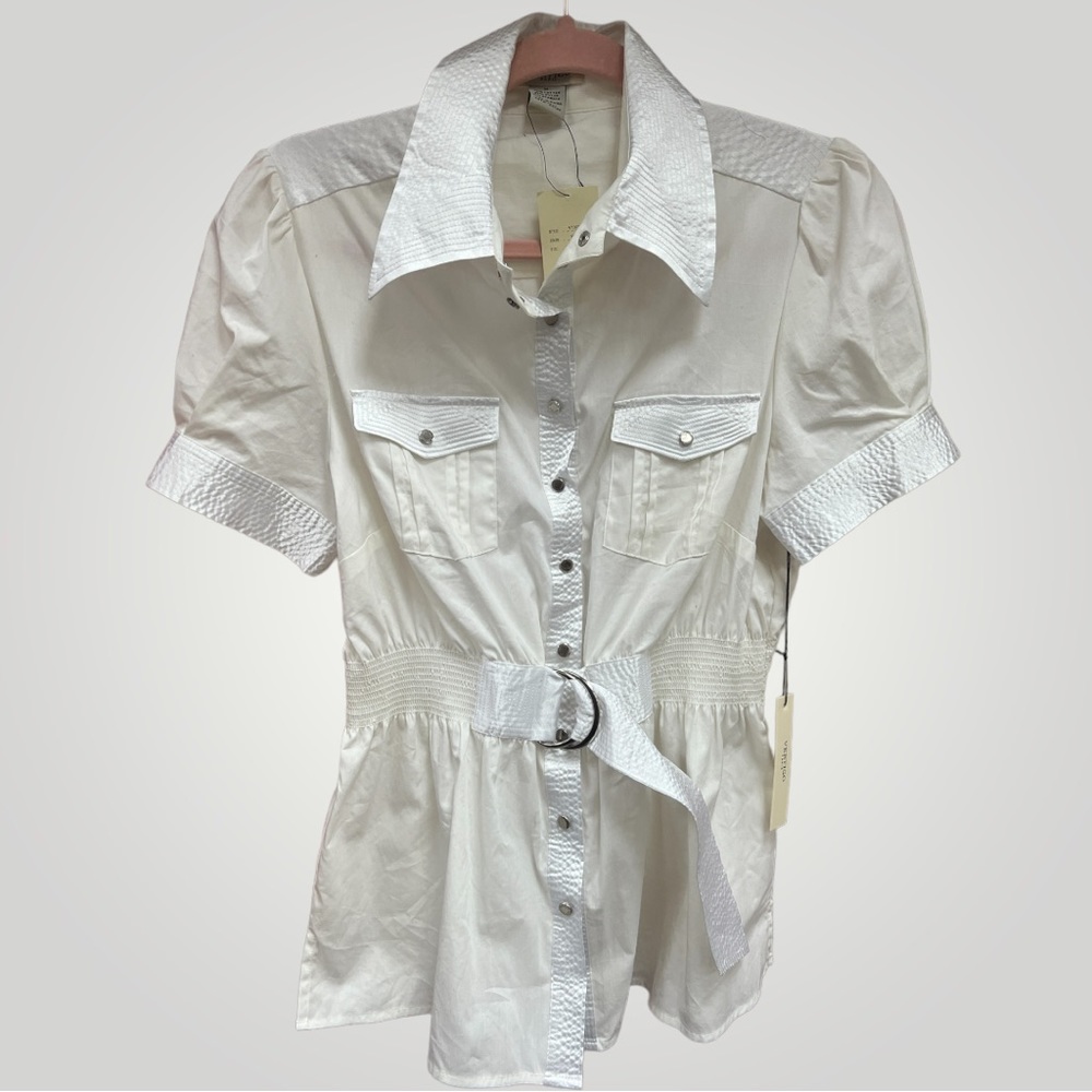 NWT Vertigo Paris White Blouse Medium $180